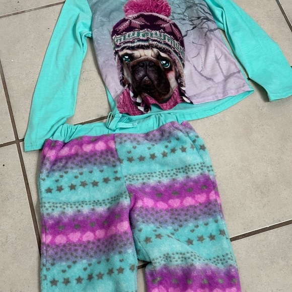 Imagine Girls Green Pajama puppy Set Winter size S. - Picture 3 of 6